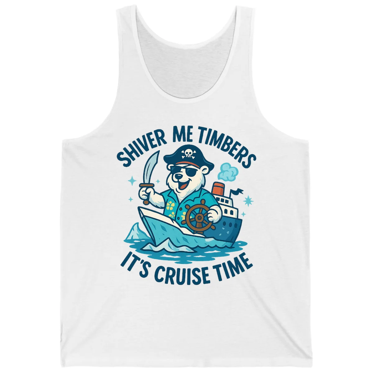 Shiver Me Timbers Cruise Time Tank in White