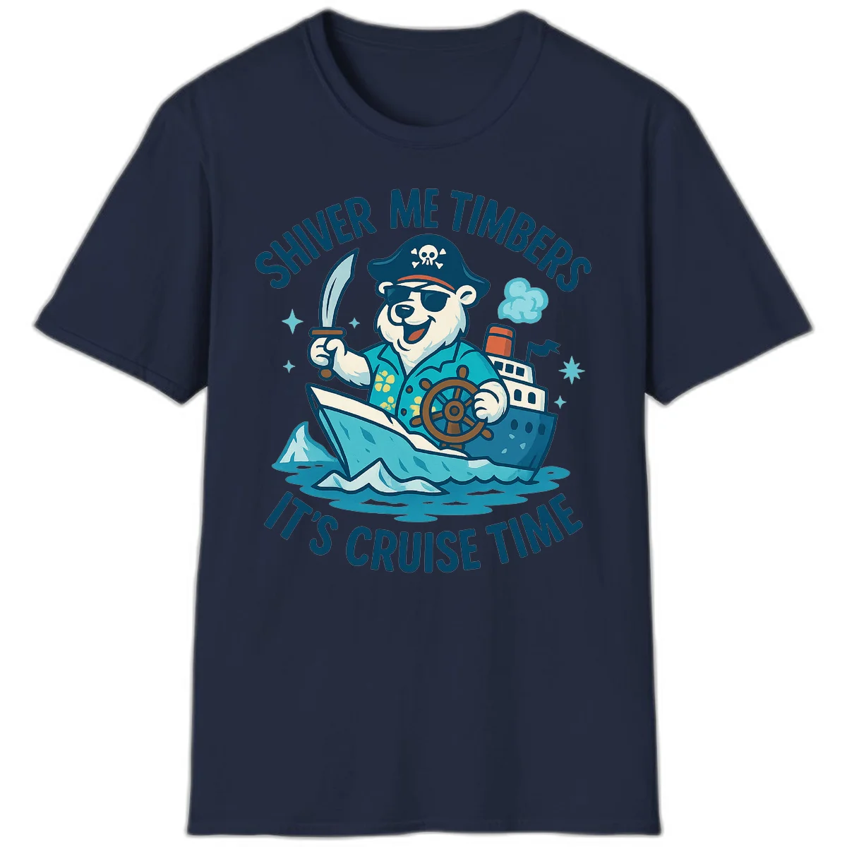 Shiver Me Timbers Cruise Time T-Shirt in Navy