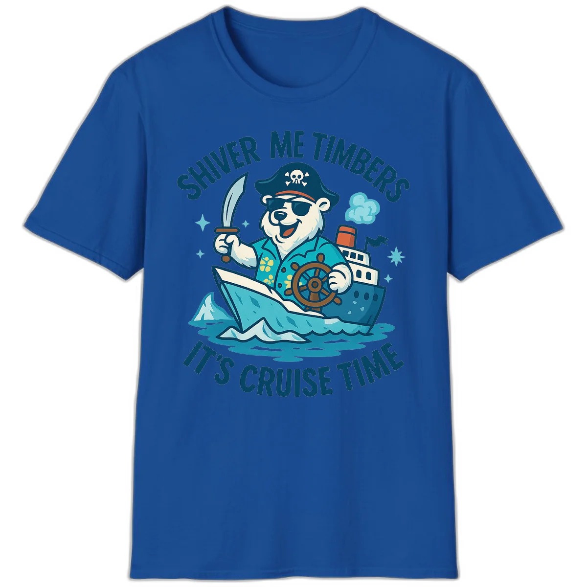 Shiver Me Timbers Cruise Time T-Shirt in Royal