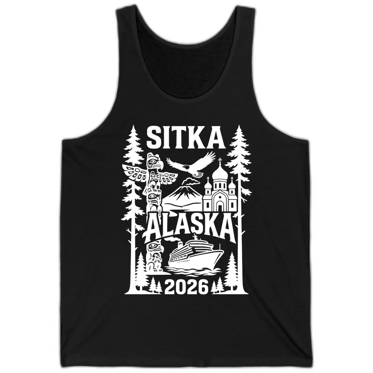Sitka Alaska Cruise Heritage Tank in Black