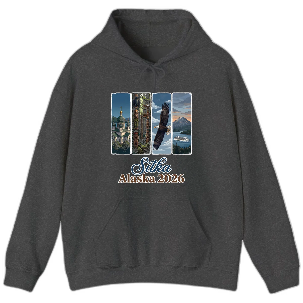 Sitka Alaska 2026 Cultural Icons Hoodie in Dark Heather