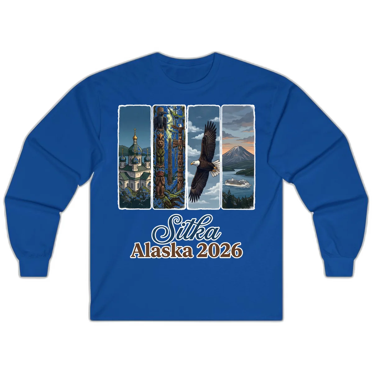 Sitka Alaska 2026 Cultural Icons Long Sleeve Tee in Royal