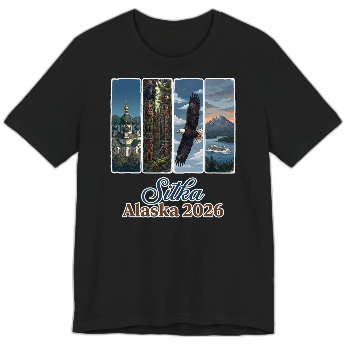Sitka Alaska 2026 Cultural Icons Premium T-Shirt in Black
