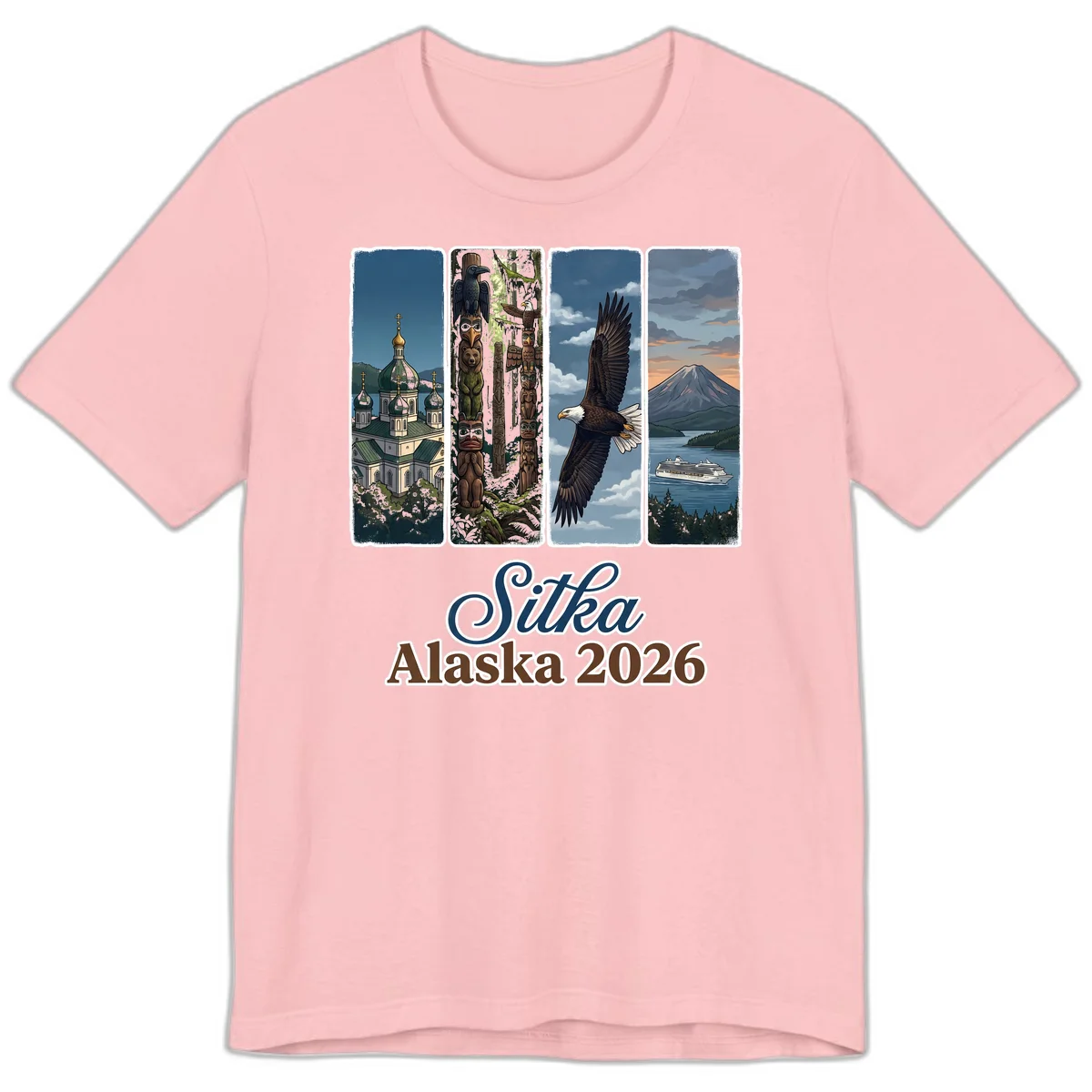 Sitka Alaska 2026 Cultural Icons Premium T-Shirt in Pink