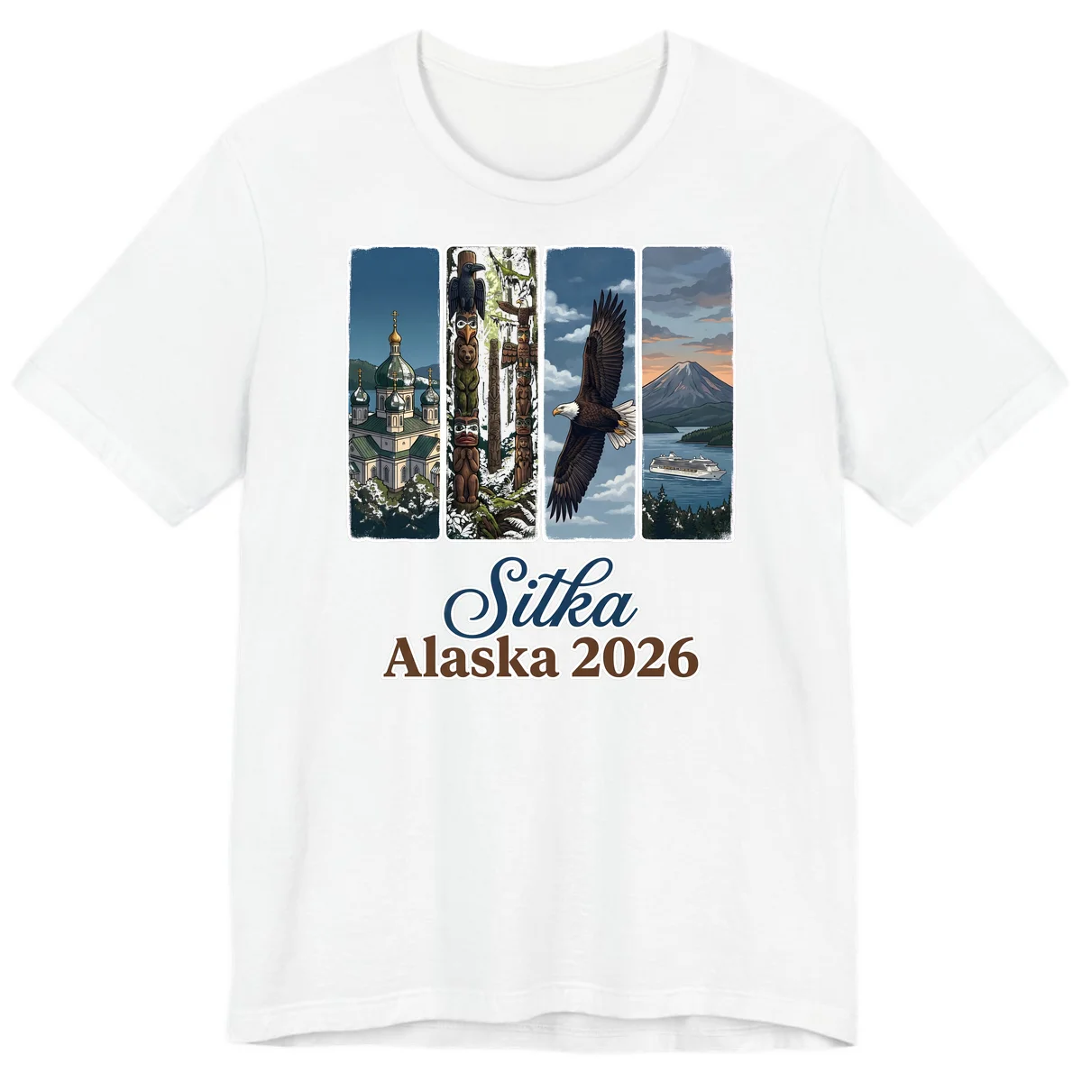Sitka Alaska 2026 Cultural Icons Premium T-Shirt in White