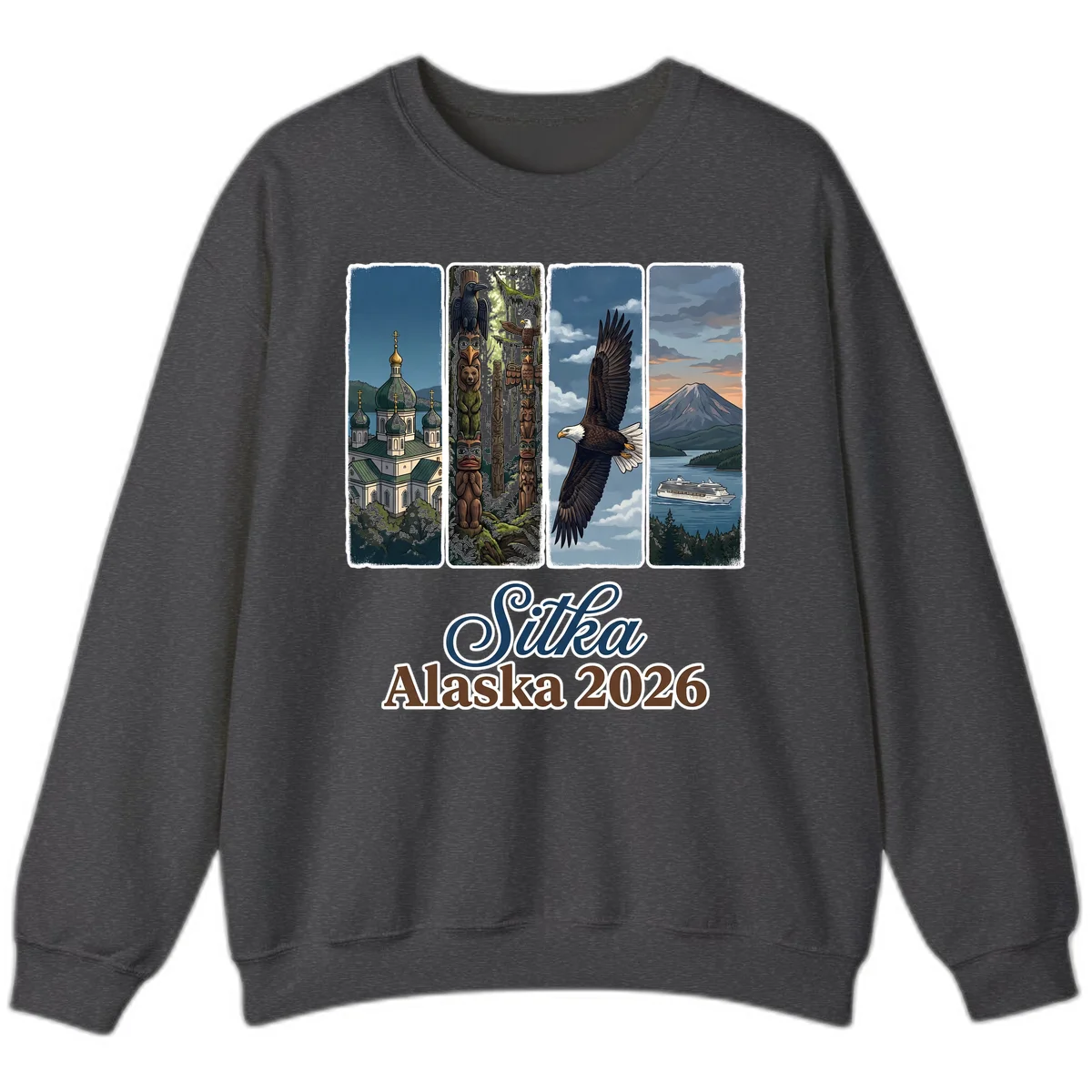 Sitka Alaska 2026 Cultural Icons Sweatshirt in Dark Heather