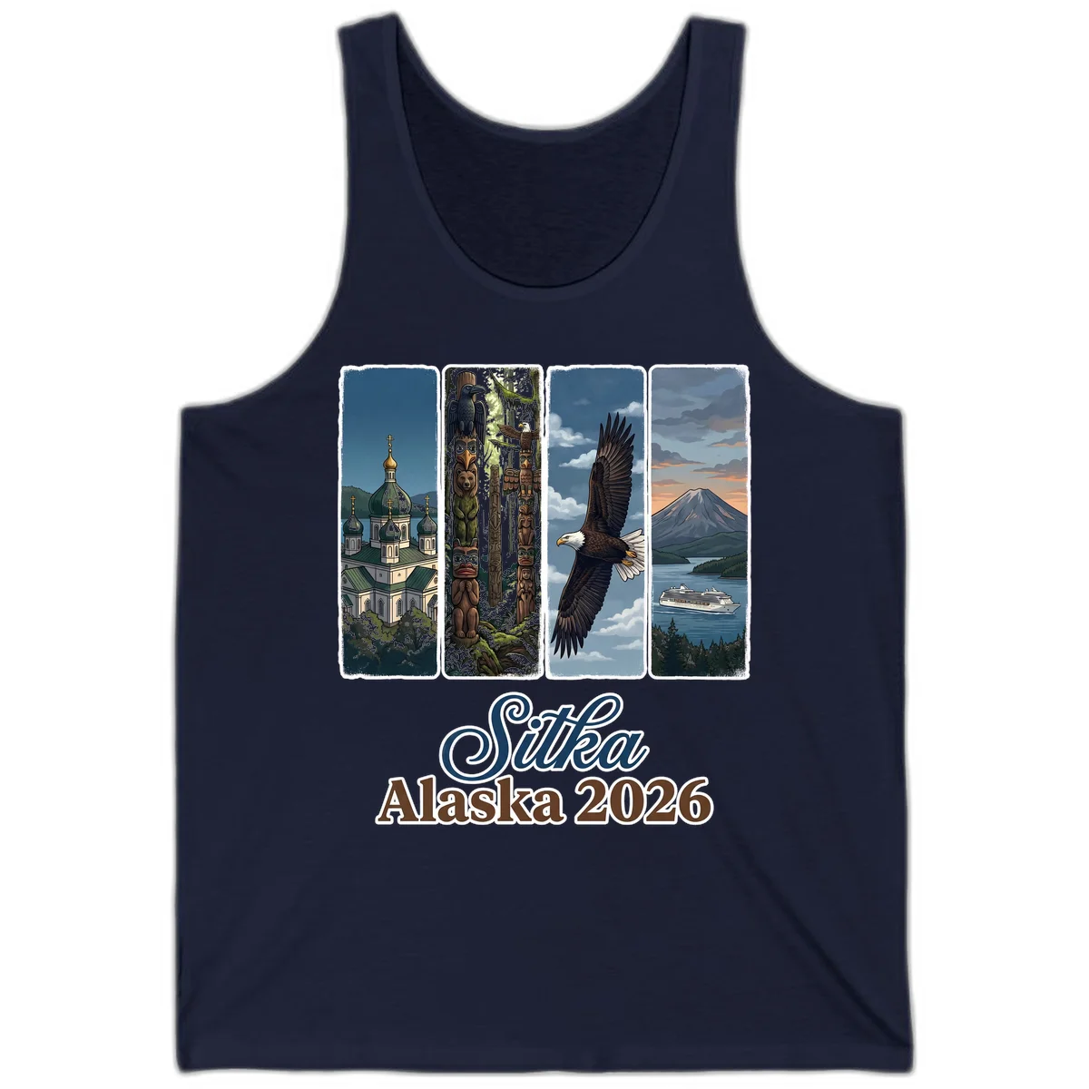 Sitka Alaska 2026 Cultural Icons Tank Top in Navy