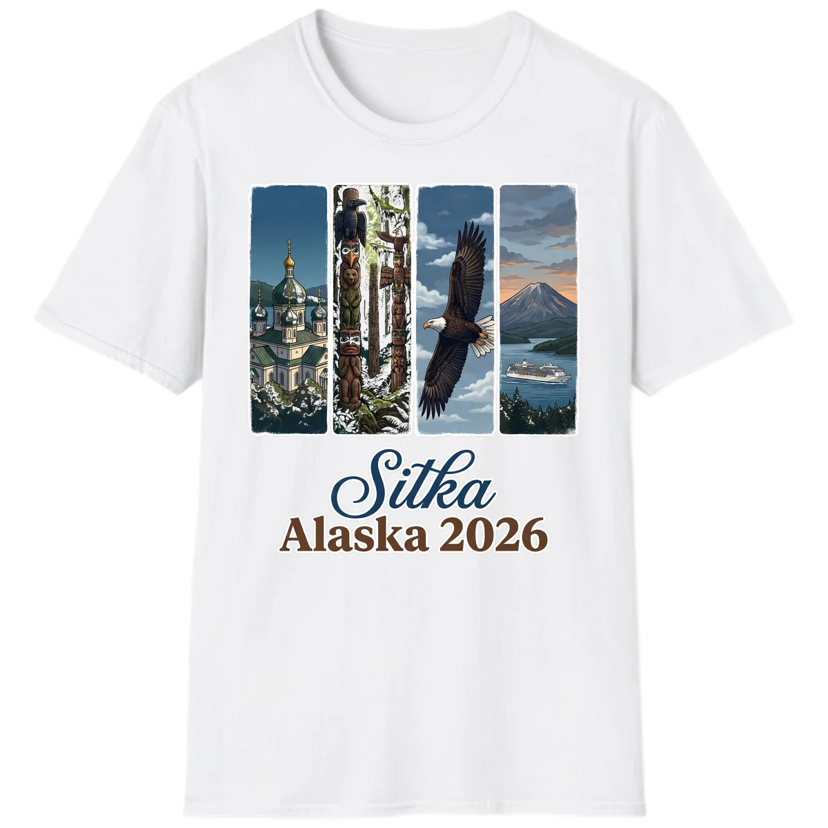 Sitka Alaska 2026 Cultural Icons T-Shirt in White