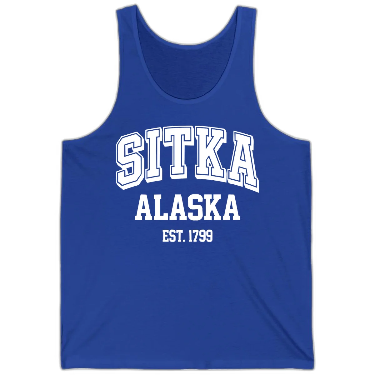 Sitka Alaska Est 1799 Vintage Badge Tank in True Royal