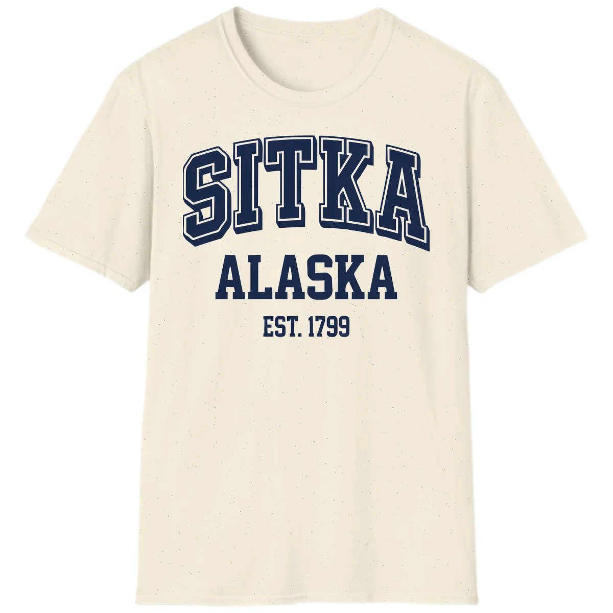 Sitka Alaska Est 1799 Vintage Badge T-Shirt in Natural