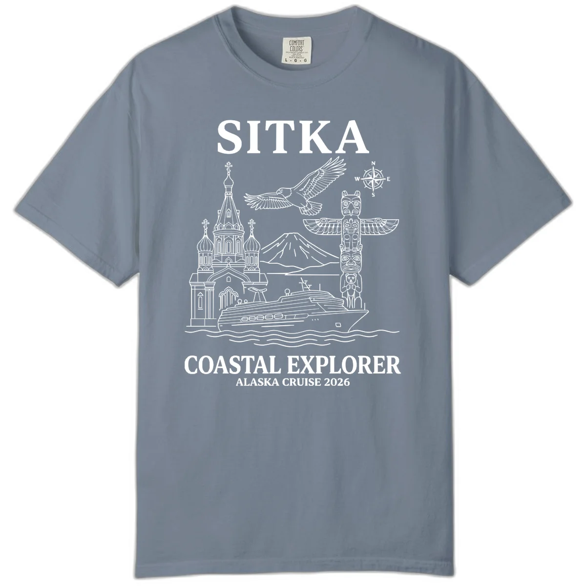 Sitka Coastal Explorer Alaska Cruise Comfort Color in Blue Jean