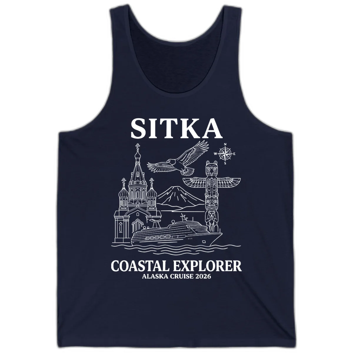 Sitka Coastal Explorer Alaska Cruise Tank in Navy