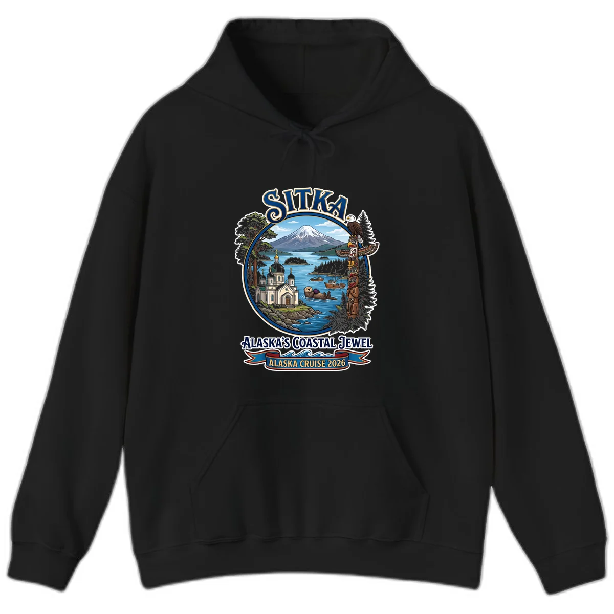 Sitka Alaska's Coastal Jewel Hoodie in Black