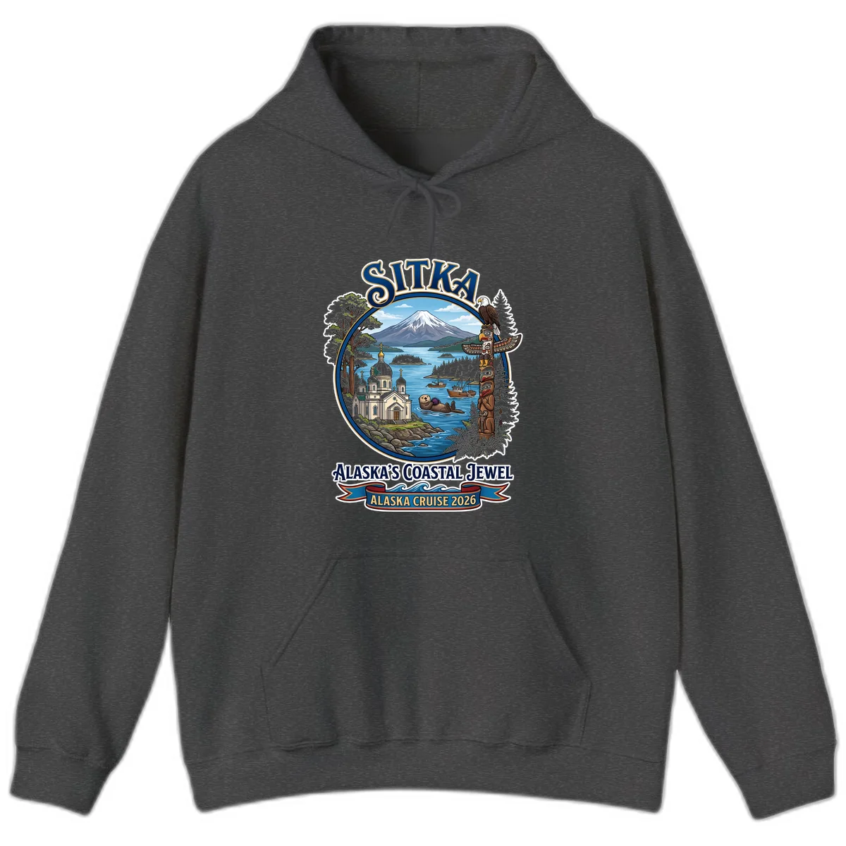 Sitka Alaska's Coastal Jewel Hoodie in Dark Heather