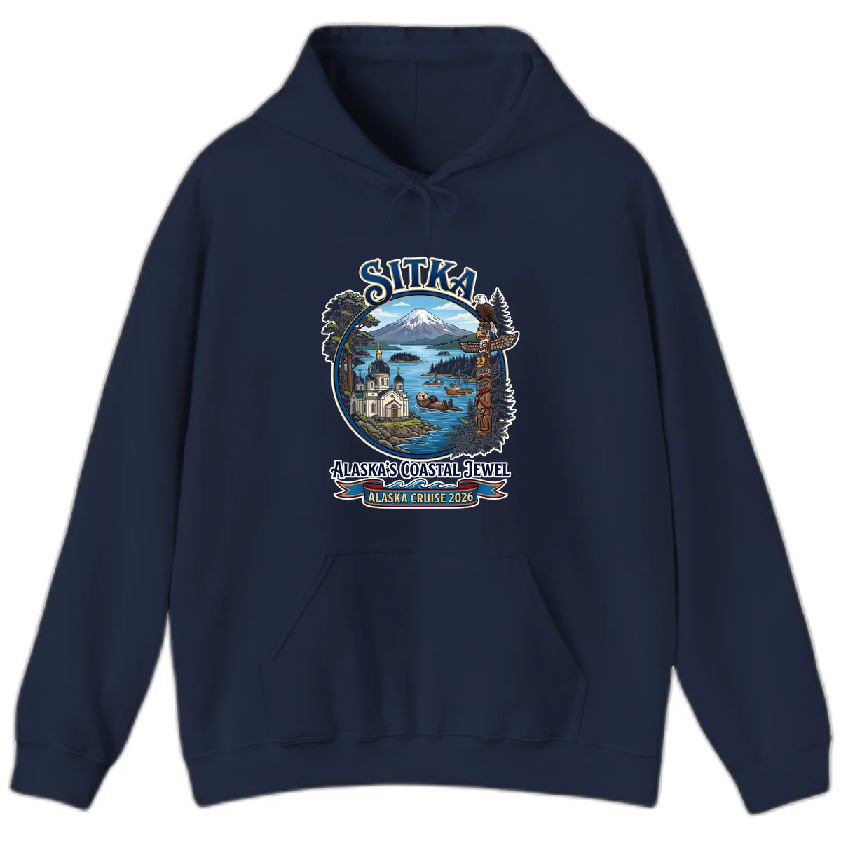 Sitka Alaska's Coastal Jewel Hoodie in Navy