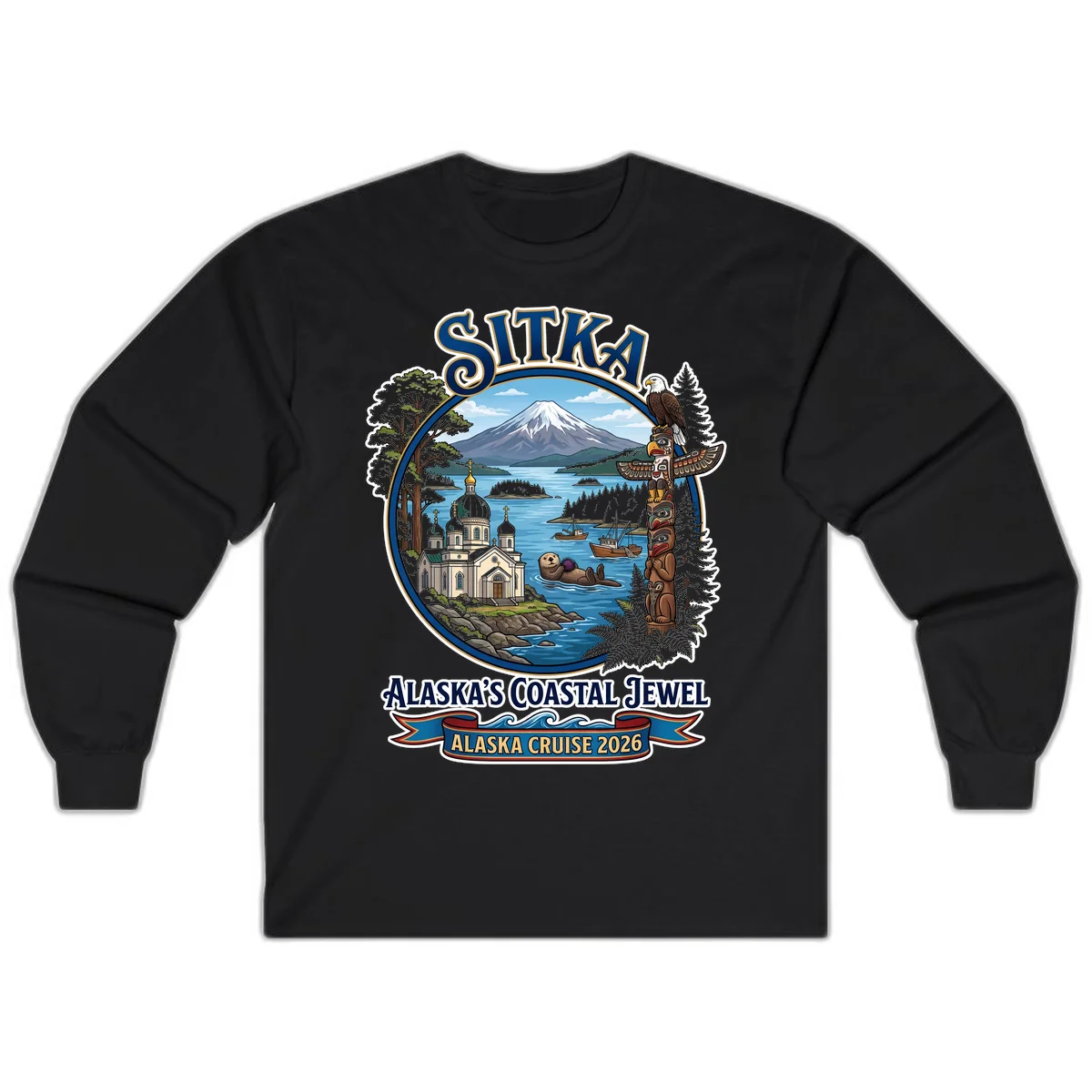 Sitka Alaska's Coastal Jewel Long Sleeve Tee in Black