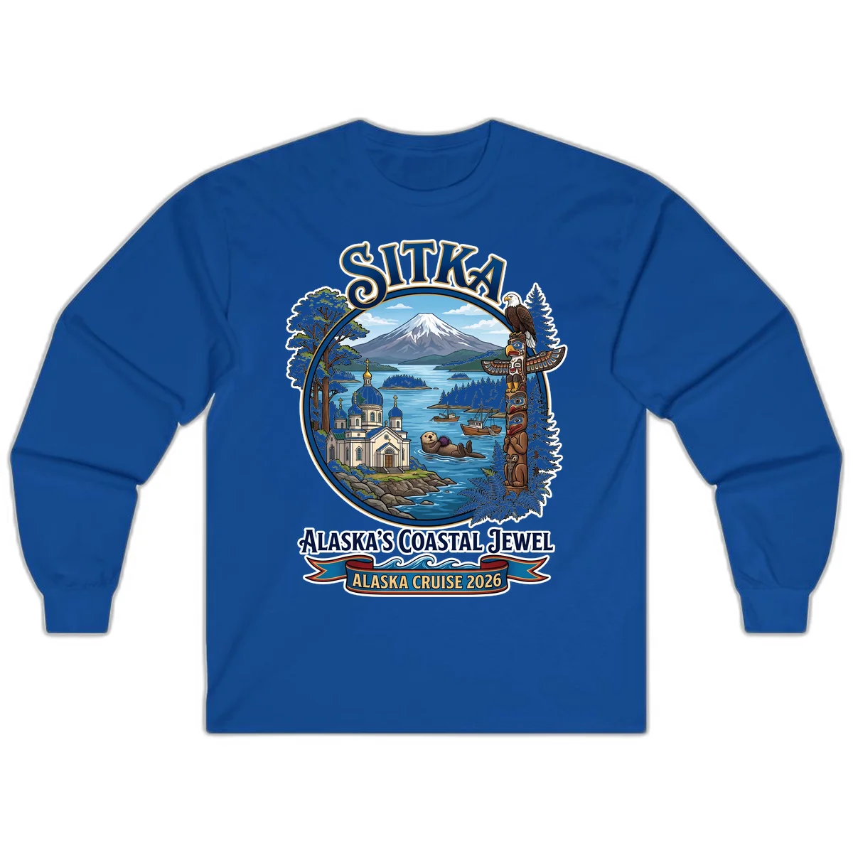 Sitka Alaska's Coastal Jewel Long Sleeve Tee in Royal