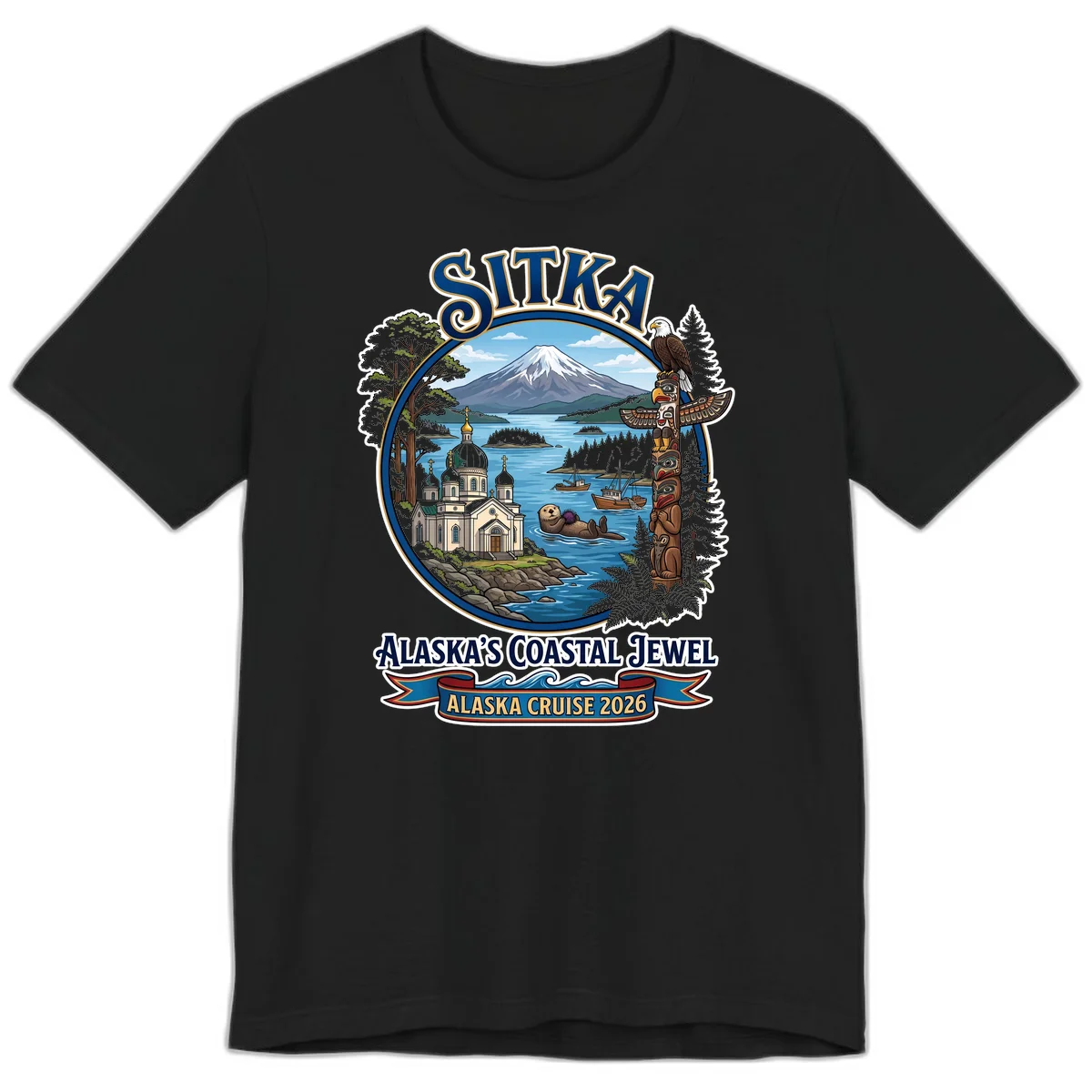 Sitka Alaska's Coastal Jewel Premium T-Shirt in Black