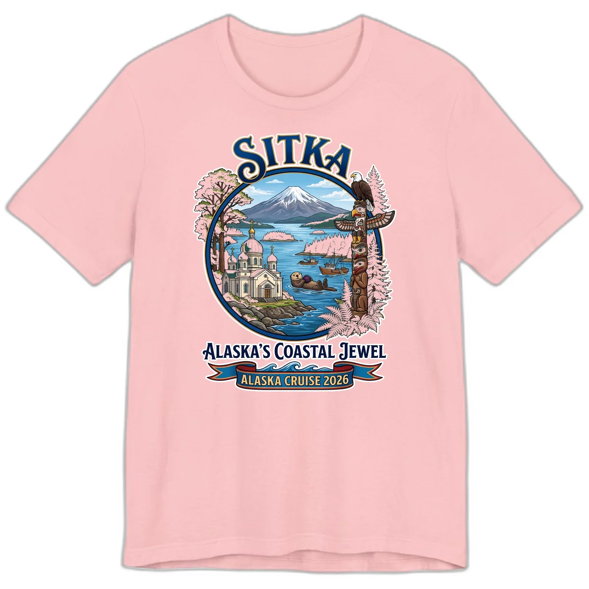 Sitka Alaska's Coastal Jewel Premium T-Shirt in Pink