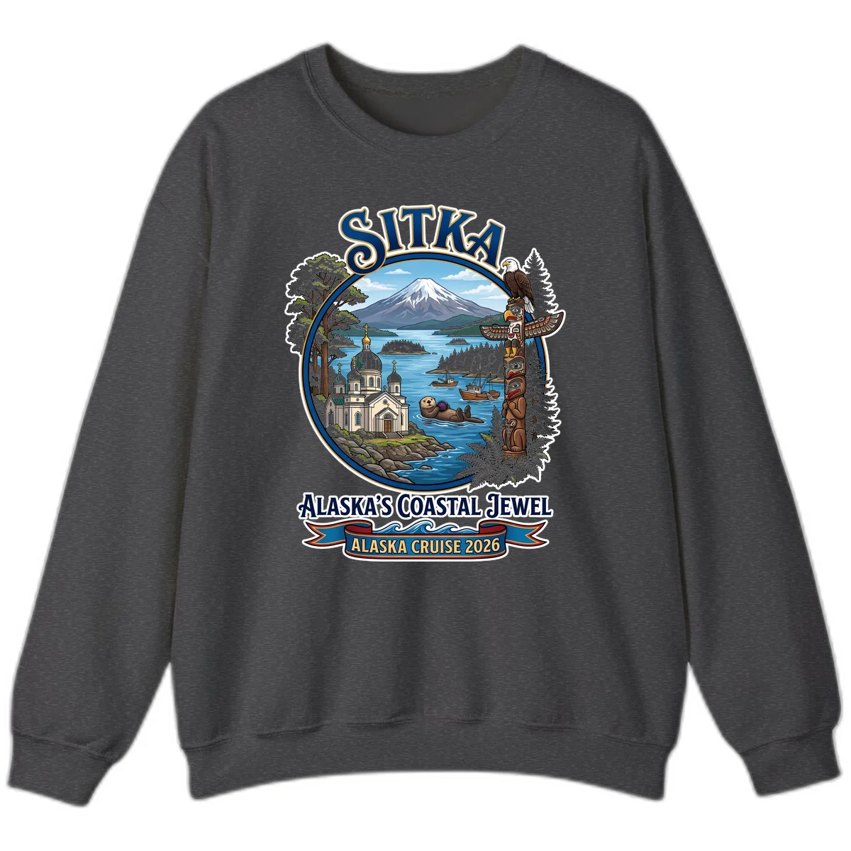 Sitka Alaska's Coastal Jewel Sweatshirt in Dark Heather