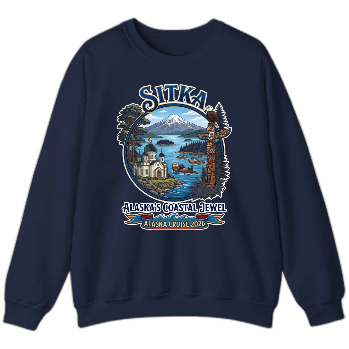 Sitka Alaska's Coastal Jewel Sweatshirt in Navy
