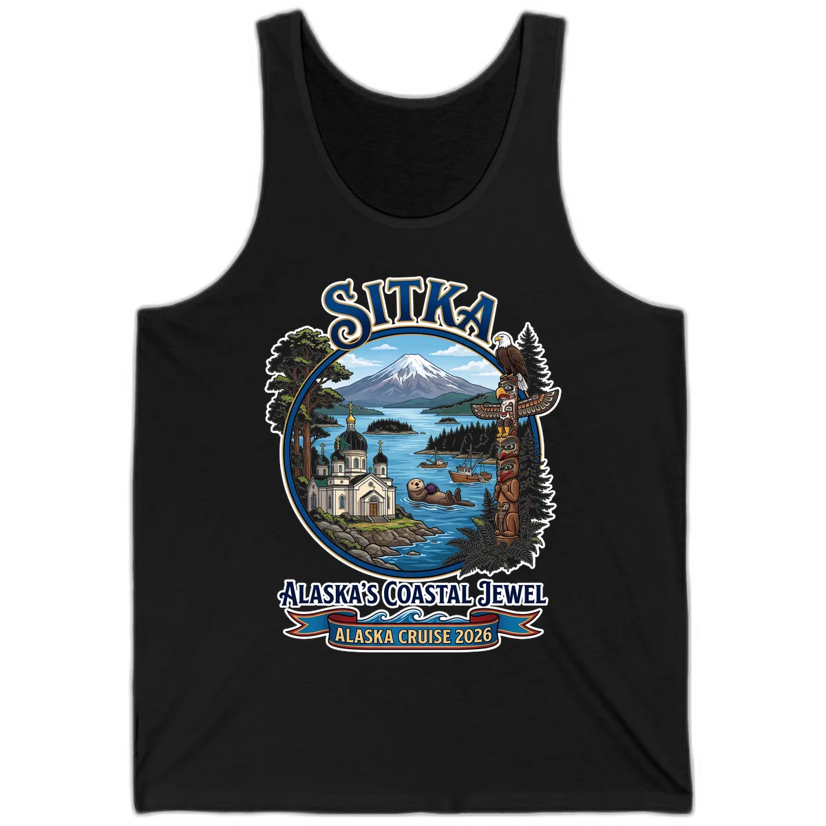 Sitka Alaska's Coastal Jewel Tank Top in Black