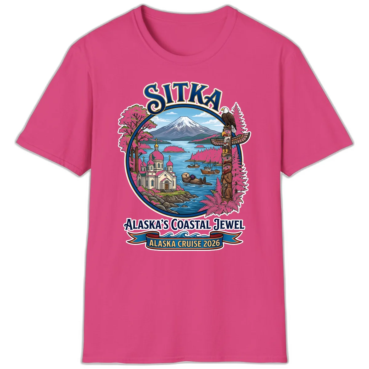 Sitka Alaska's Coastal Jewel T-Shirt in Heliconia