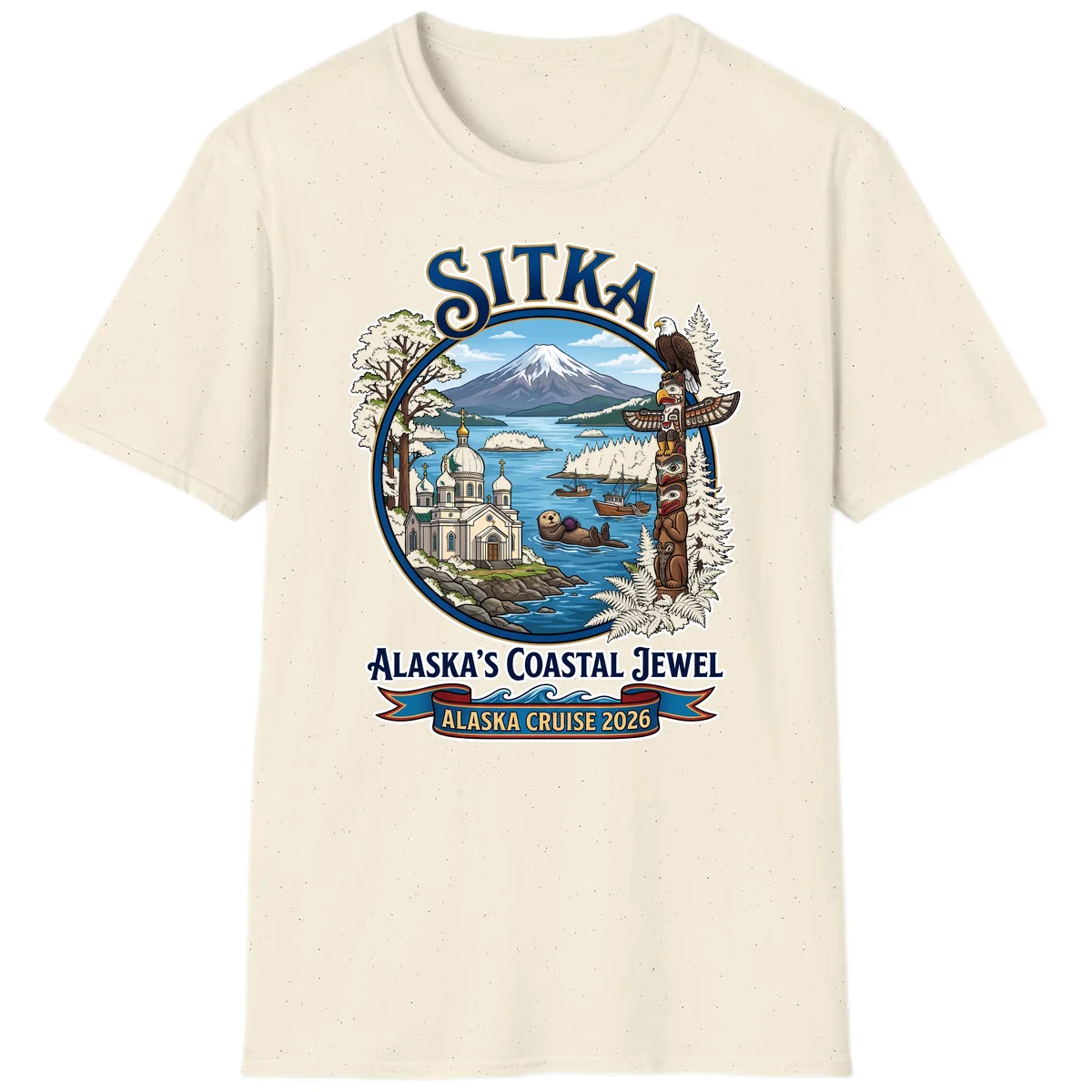 Sitka Alaska's Coastal Jewel T-Shirt in Natural