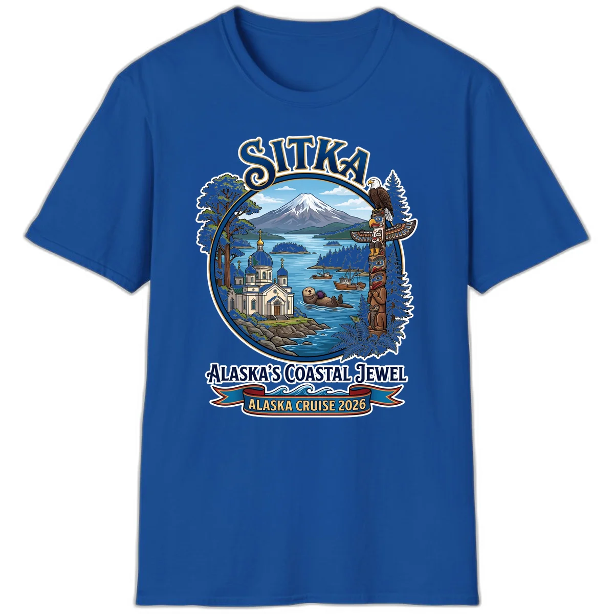 Sitka Alaska's Coastal Jewel T-Shirt in Royal