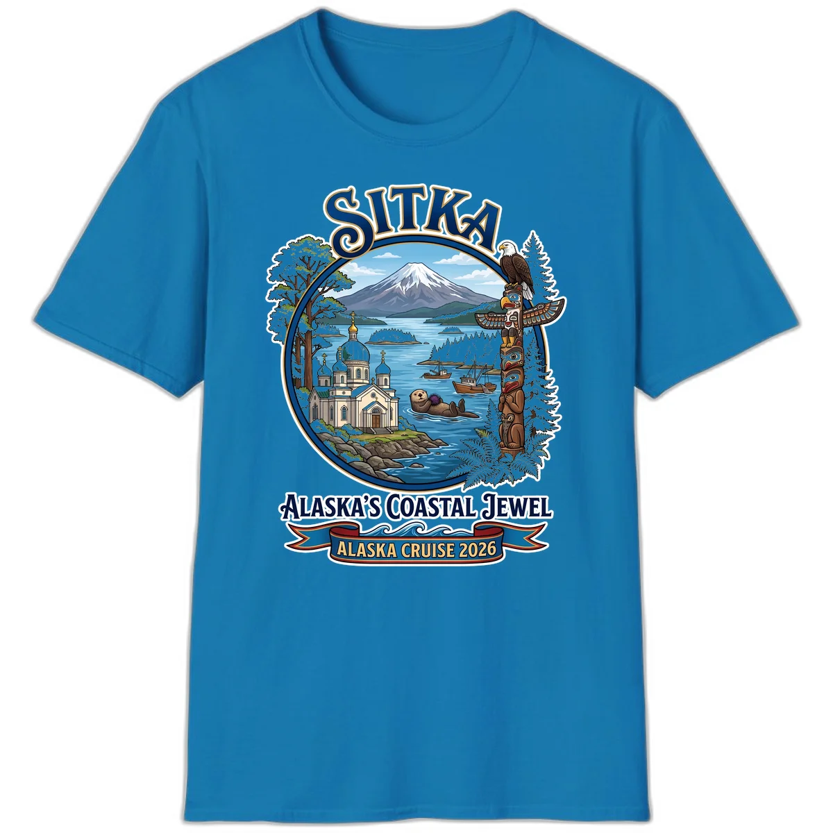 Sitka Alaska's Coastal Jewel T-Shirt in Sapphire