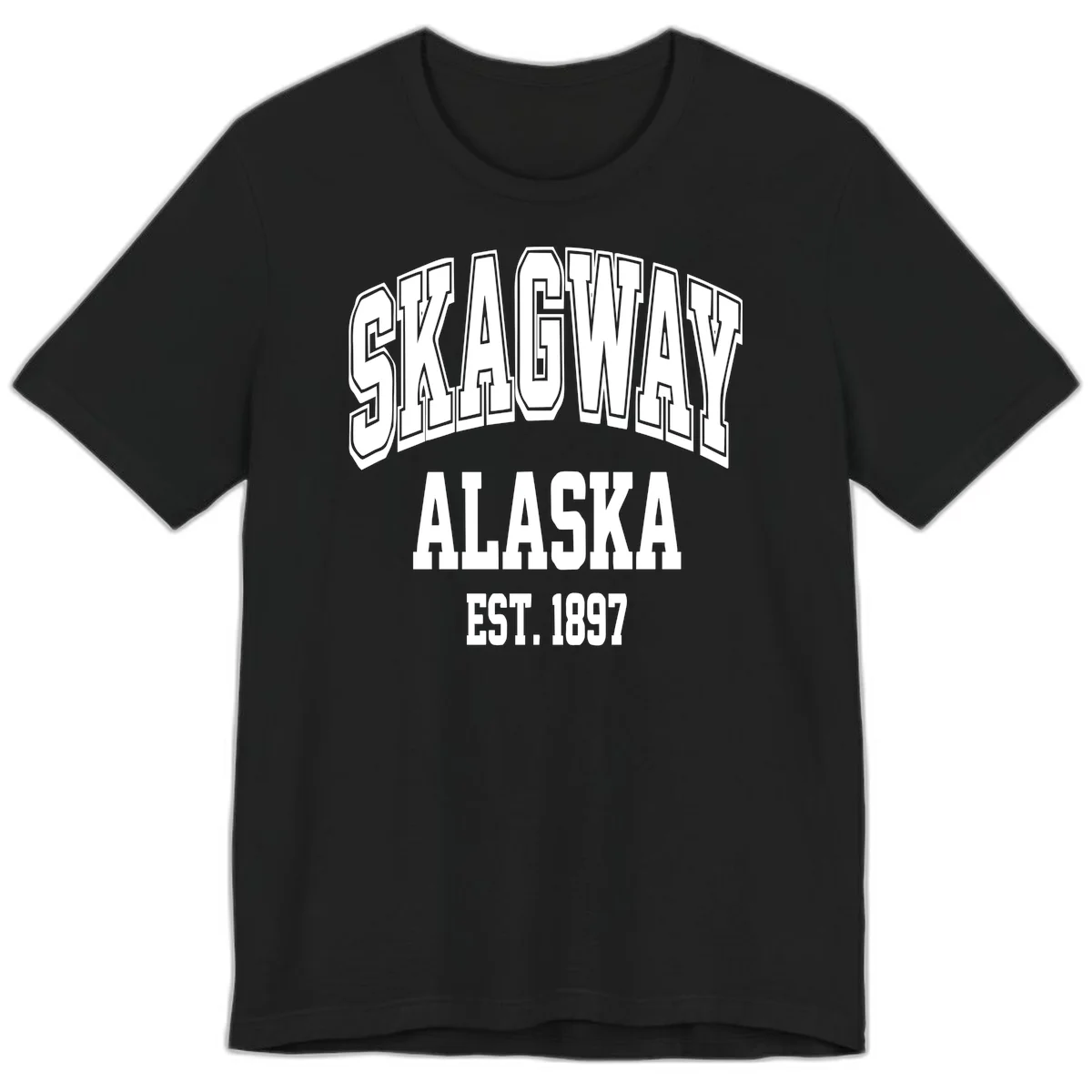 Skagway Alaska Established 1897 Premium Tee in Black