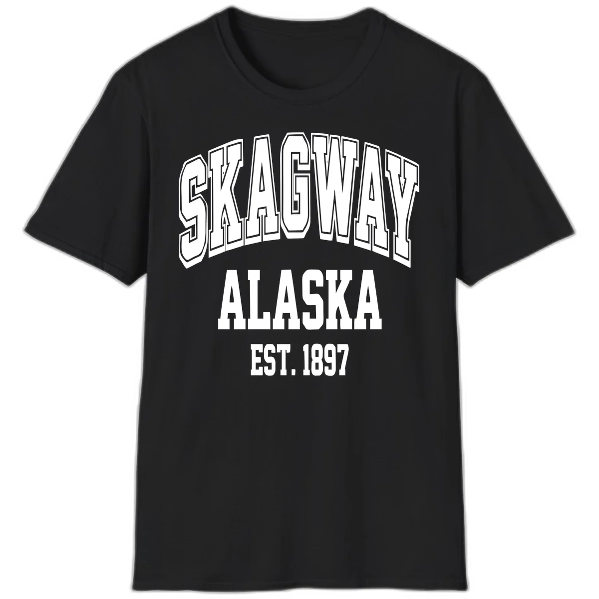Skagway Alaska Established 1897 T-Shirt in Black