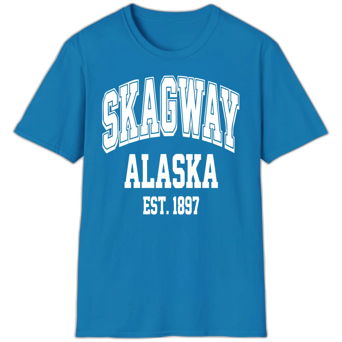 Skagway Alaska Established 1897 T-Shirt in Sapphire