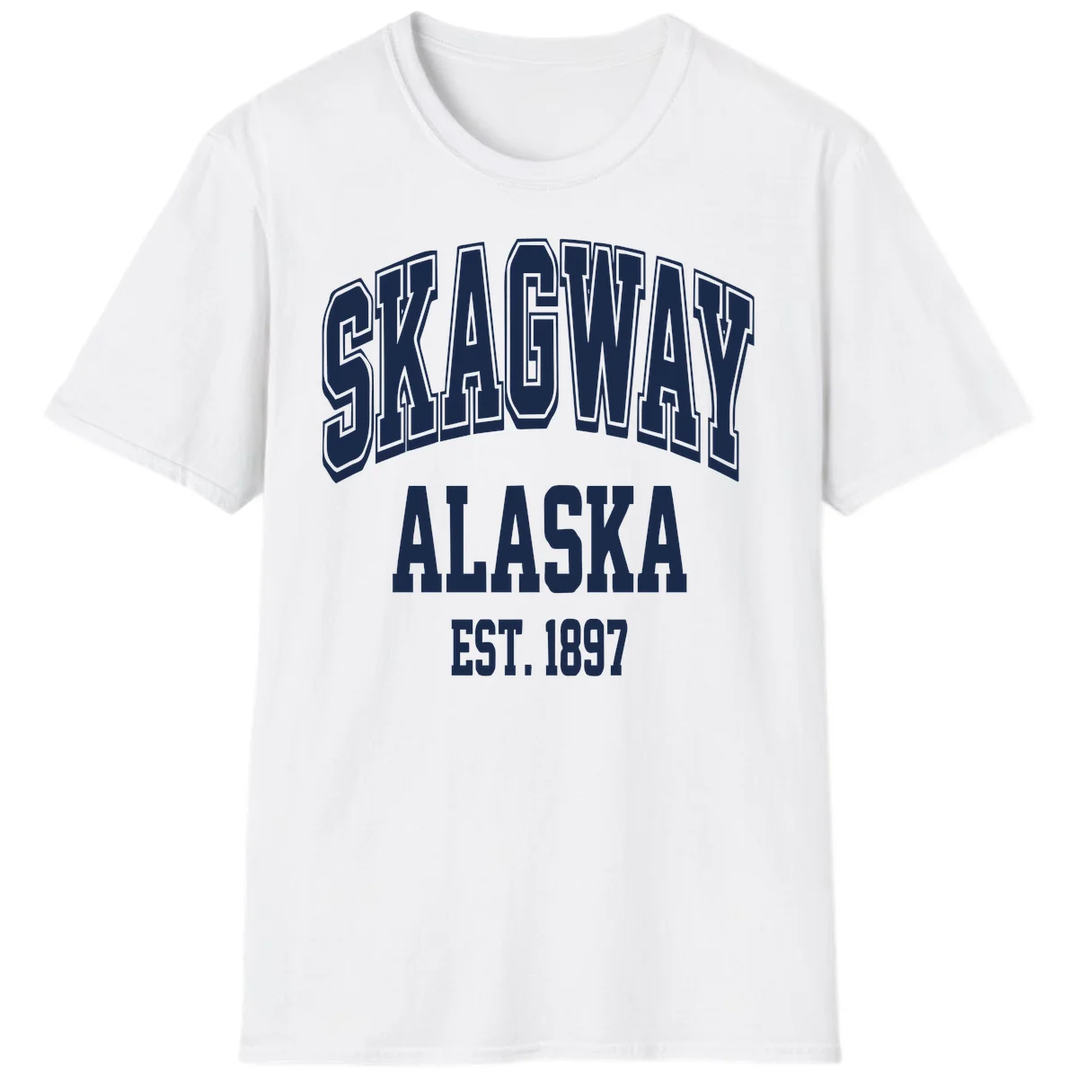 Skagway Alaska Established 1897 T-Shirt in White