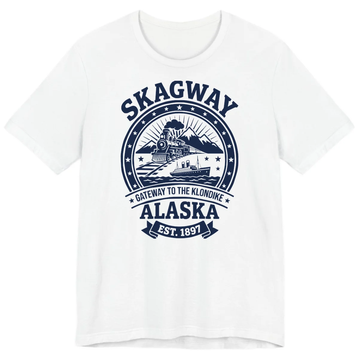 Skagway Gateway to the Klondike Premium T-Shirt in White