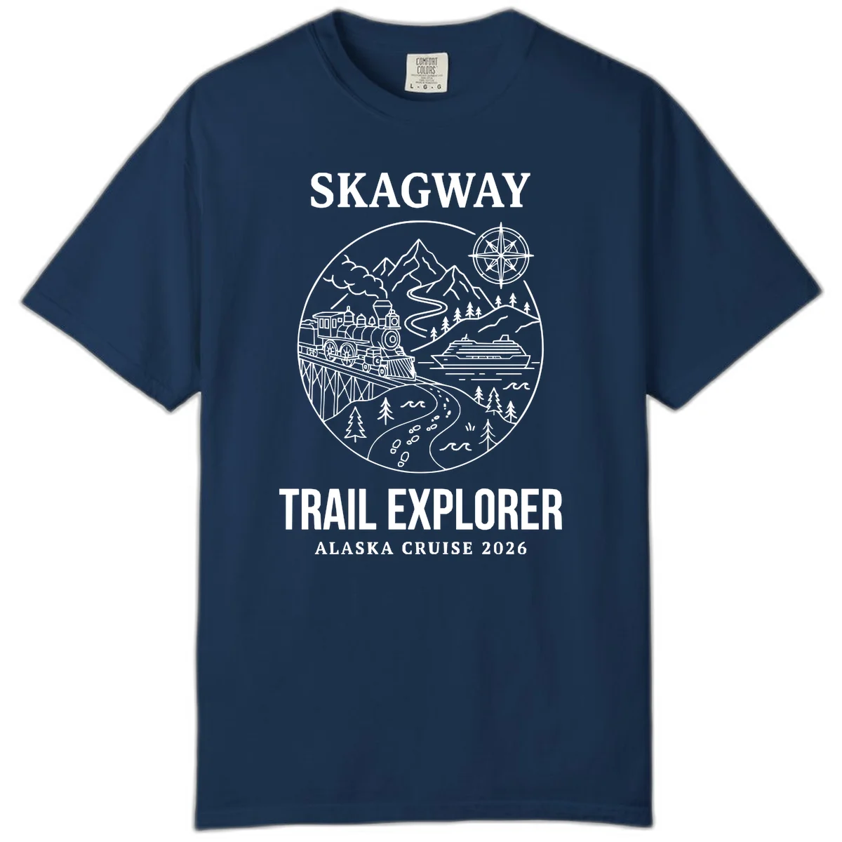 Skagway Trail Explorer Alaska Cruise Comfort Color in Navy