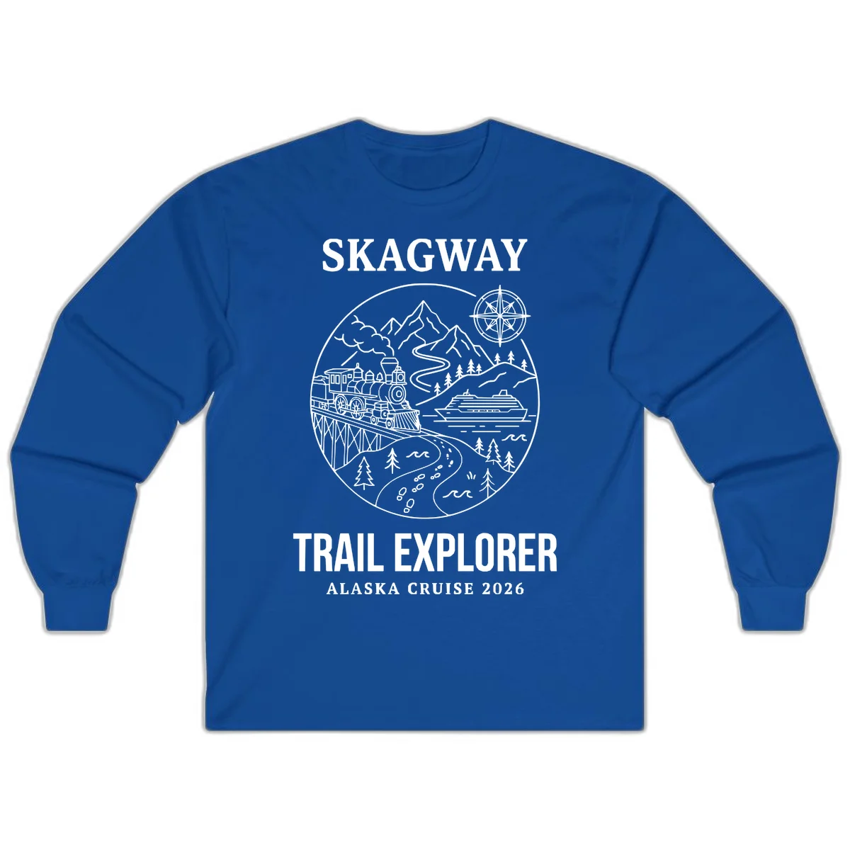 Skagway Trail Explorer Alaska Cruise Long Sleeve in Royal