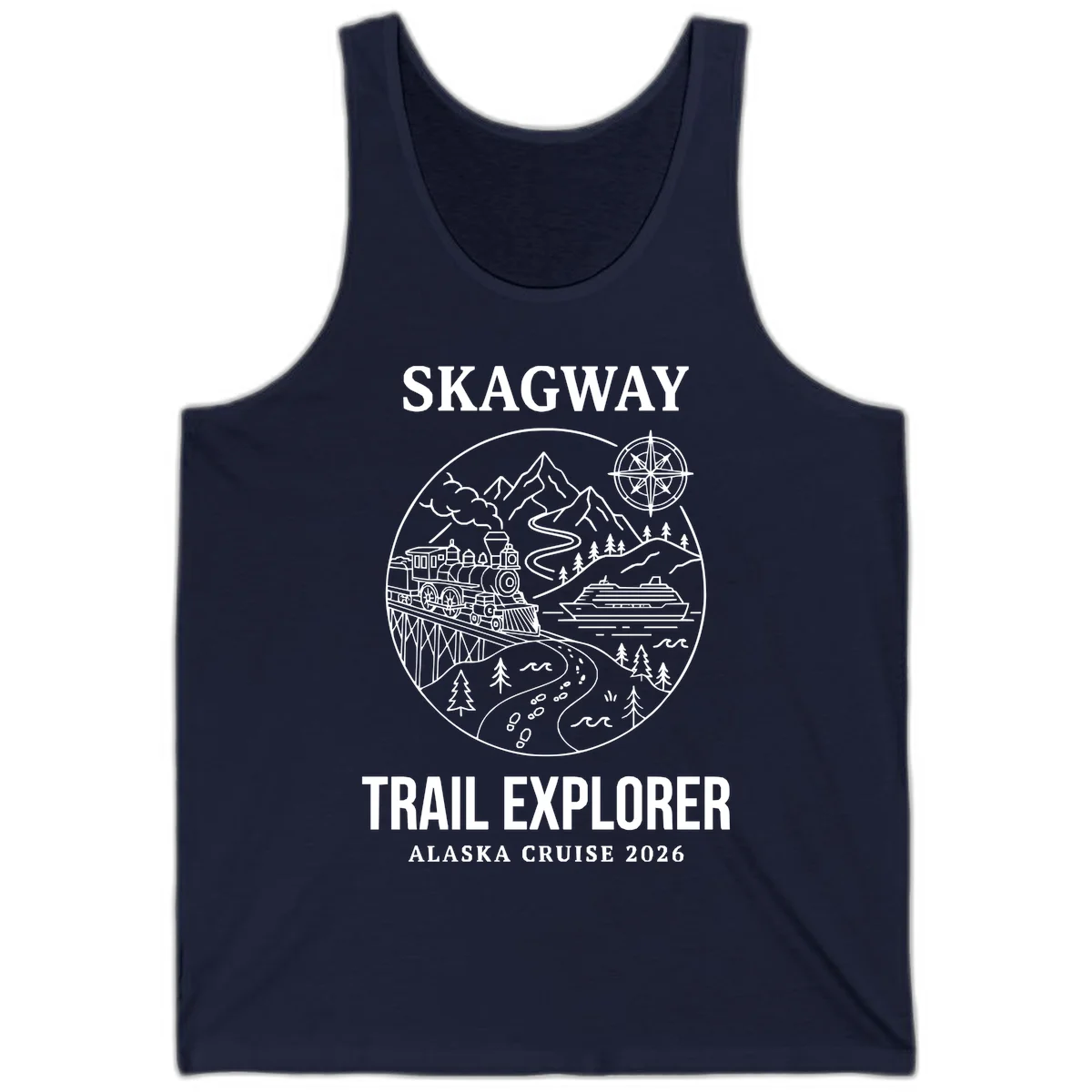 Skagway Trail Explorer Alaska Cruise Tank in Navy