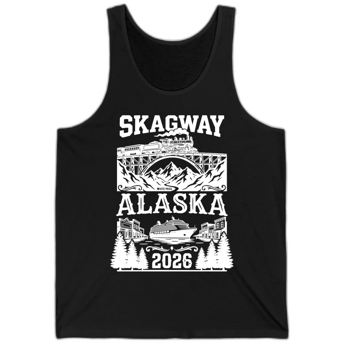 Skagway Alaska 2026 Cruise Adventure Tank in Black