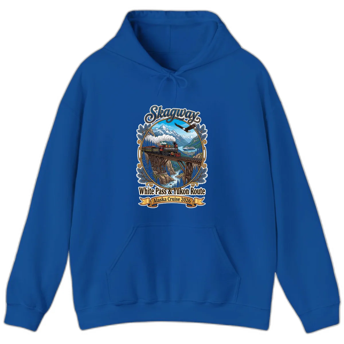Skagway White Pass & Yukon Route Hoodie in Royal