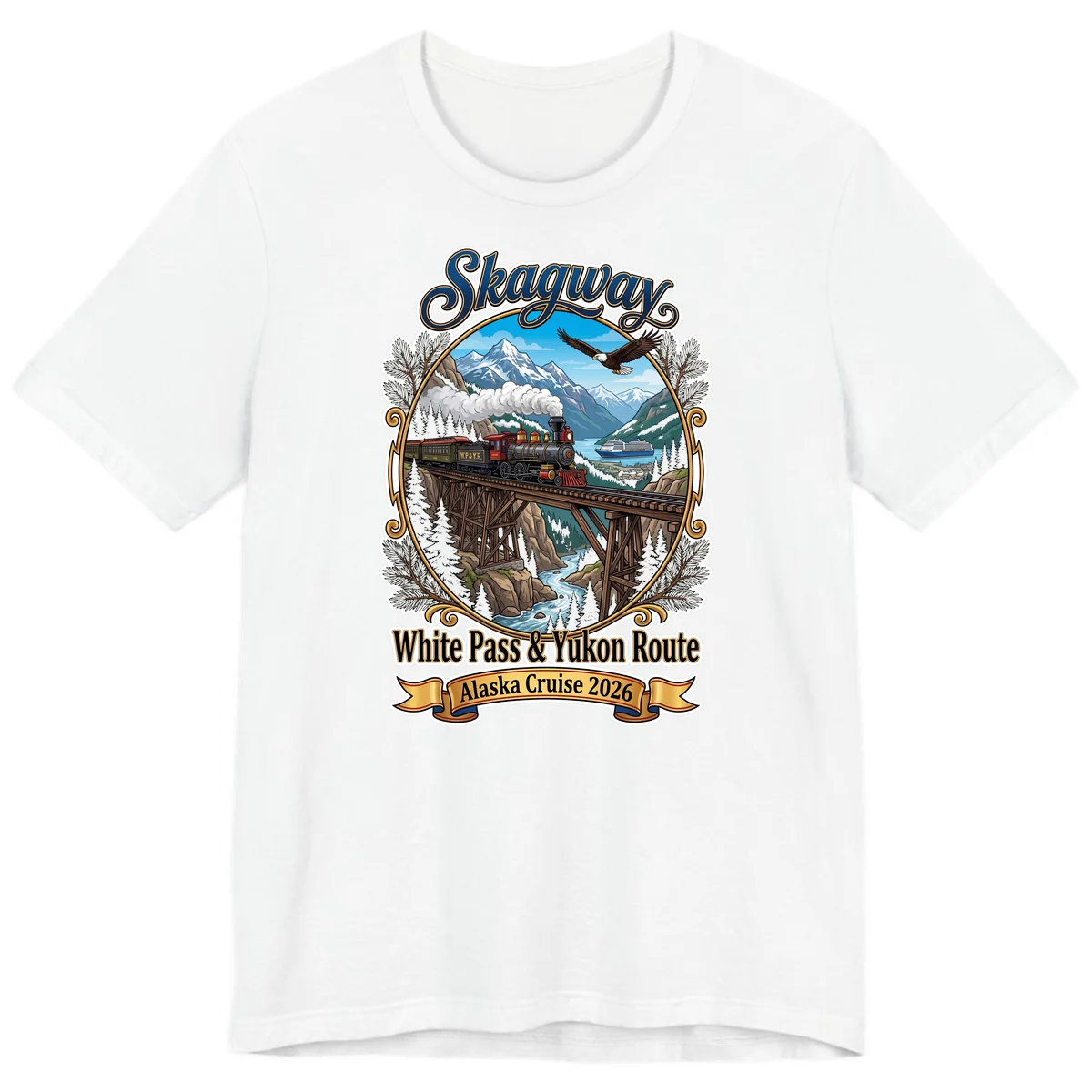 Skagway White Pass & Yukon Route Premium T-Shirt in White