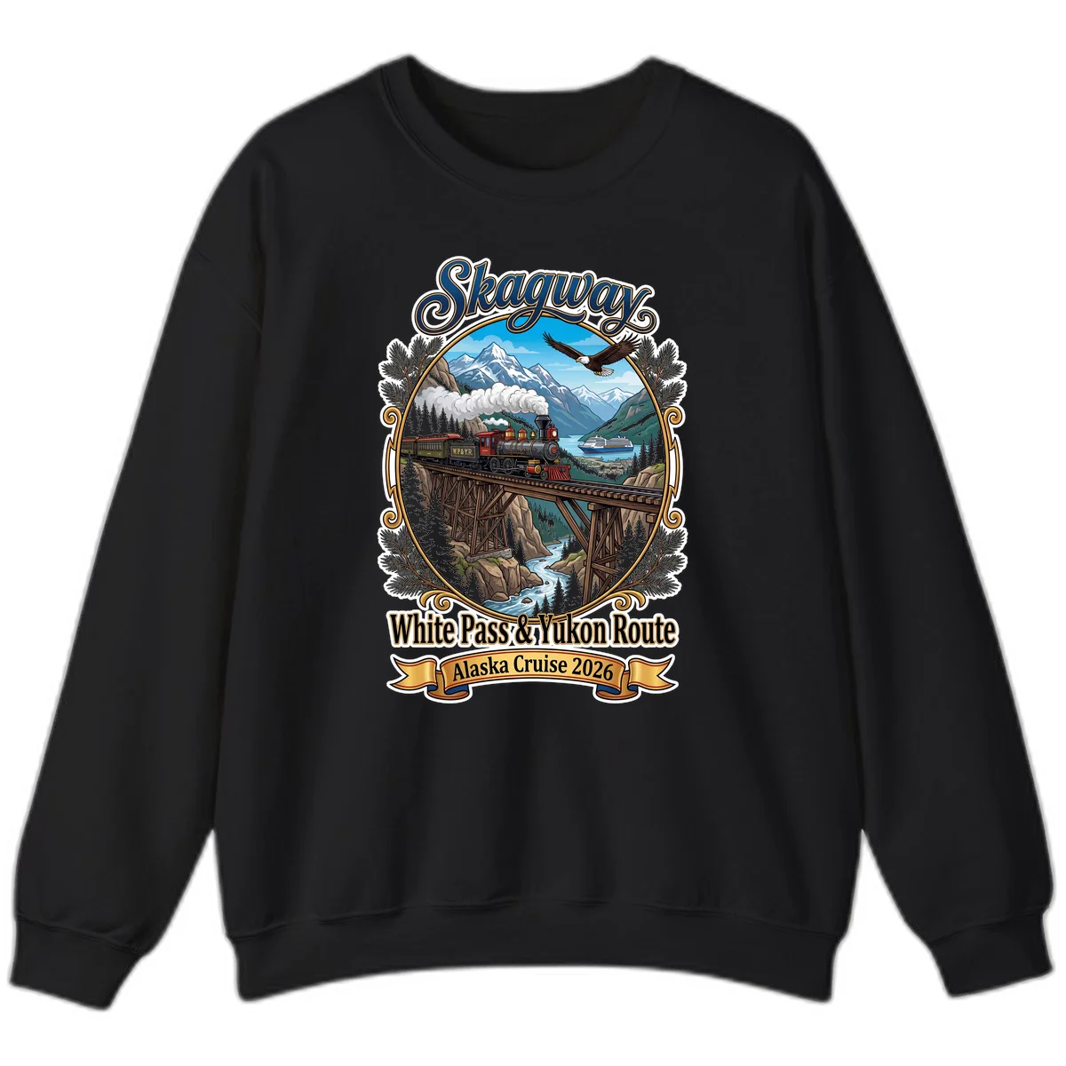 Skagway White Pass & Yukon Route Sweatshirt in Black