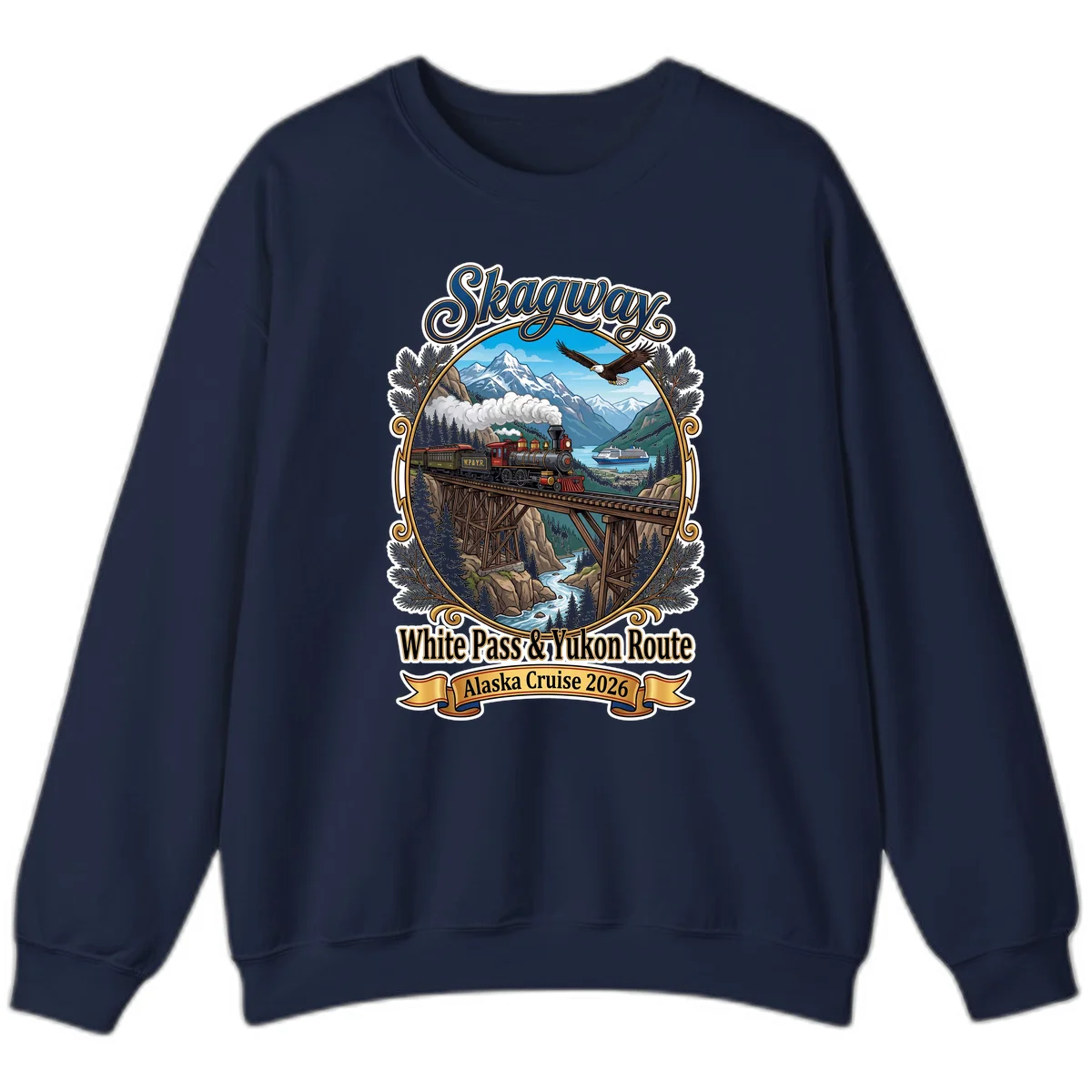 Skagway White Pass & Yukon Route Sweatshirt in Navy