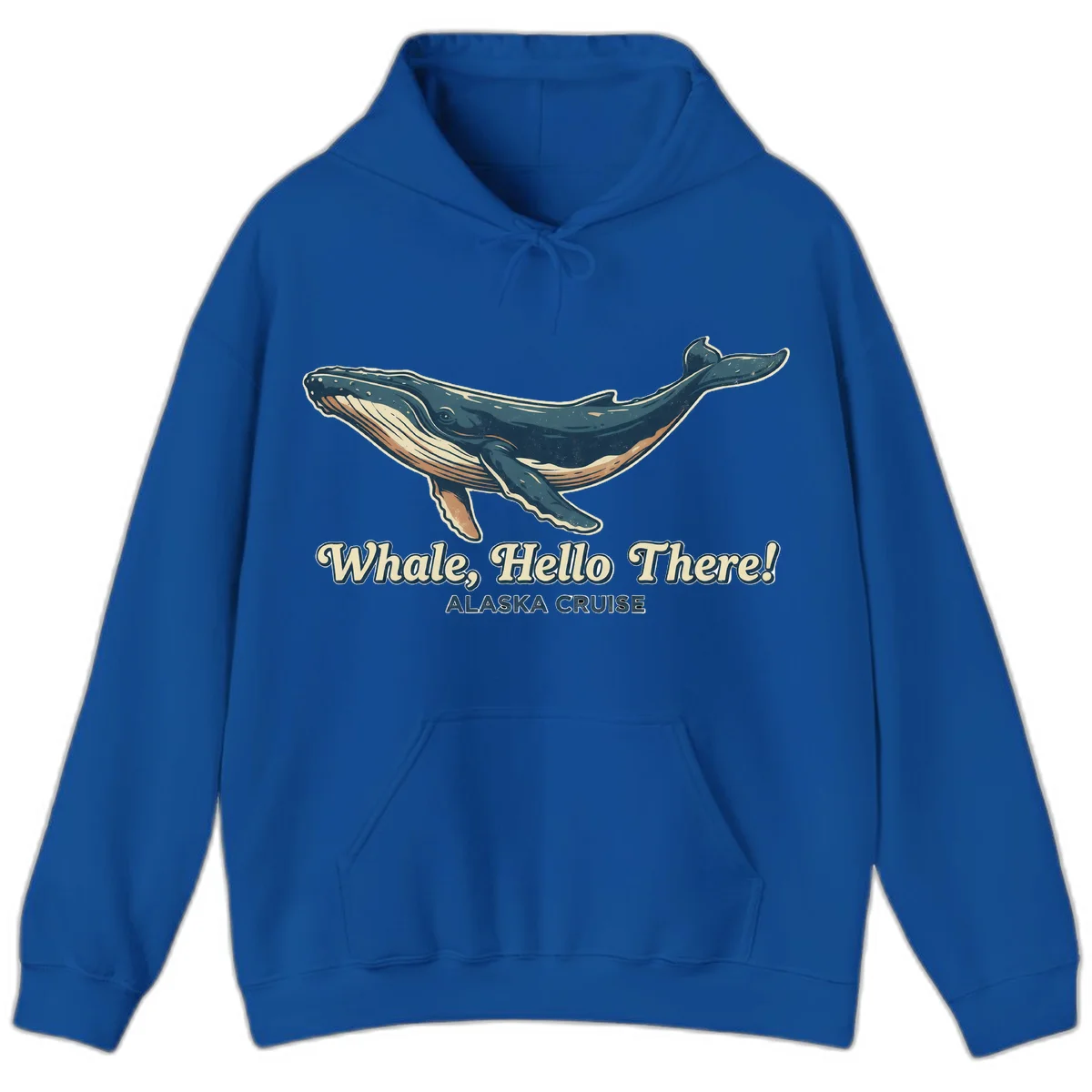 Whale Hello There Hoodie in Royal