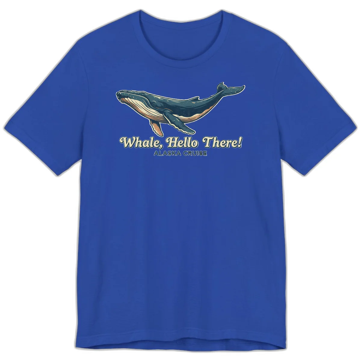 Whale Hello There Premium T-Shirt in True Royal