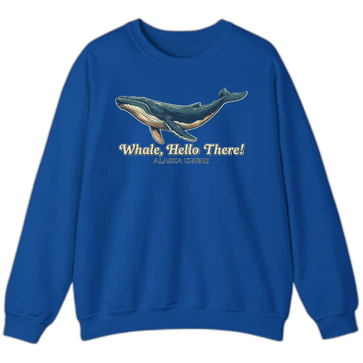 Whale Hello There Sweatshirt in Royal
