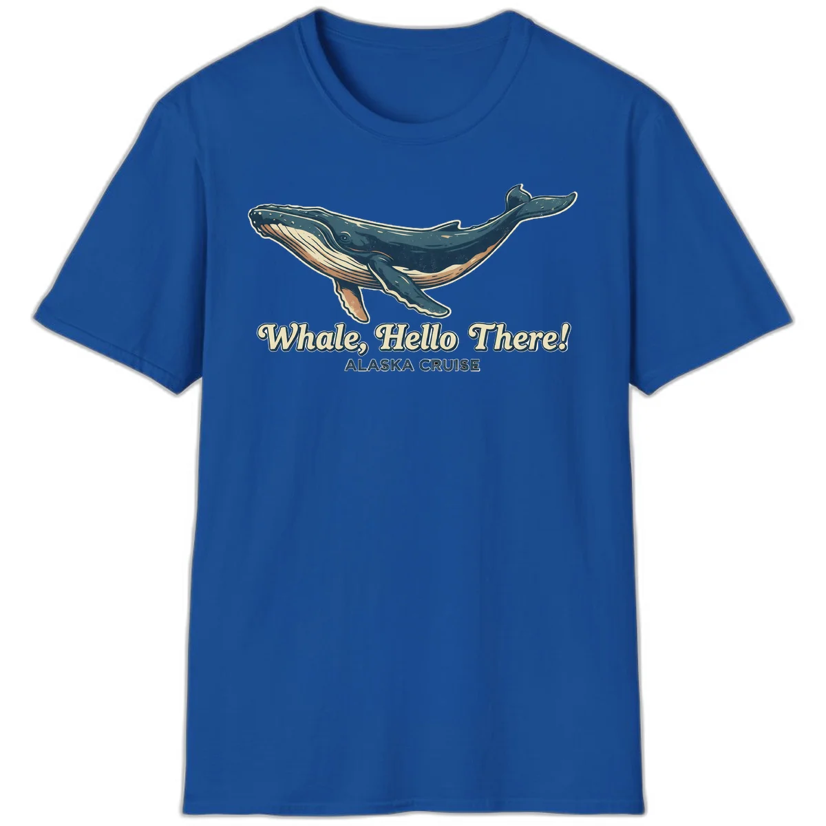 Whale Hello There Alaska Cruise Humpback T-Shirt in Royal