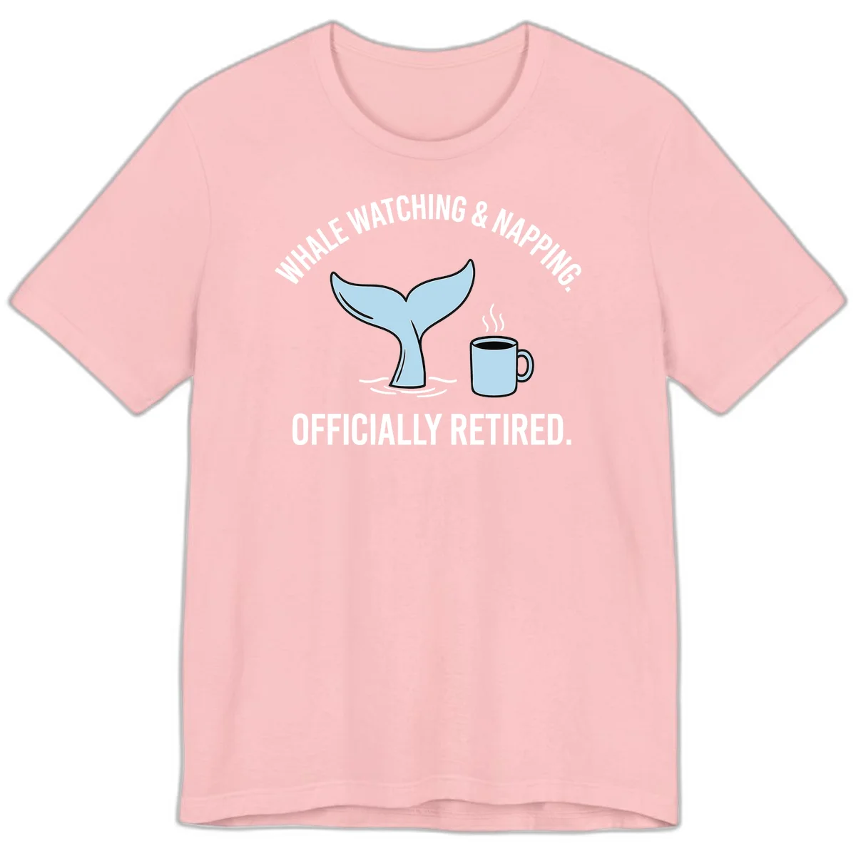 Whale Watching And Napping Officially Retired Premium T-Shirt in Pink