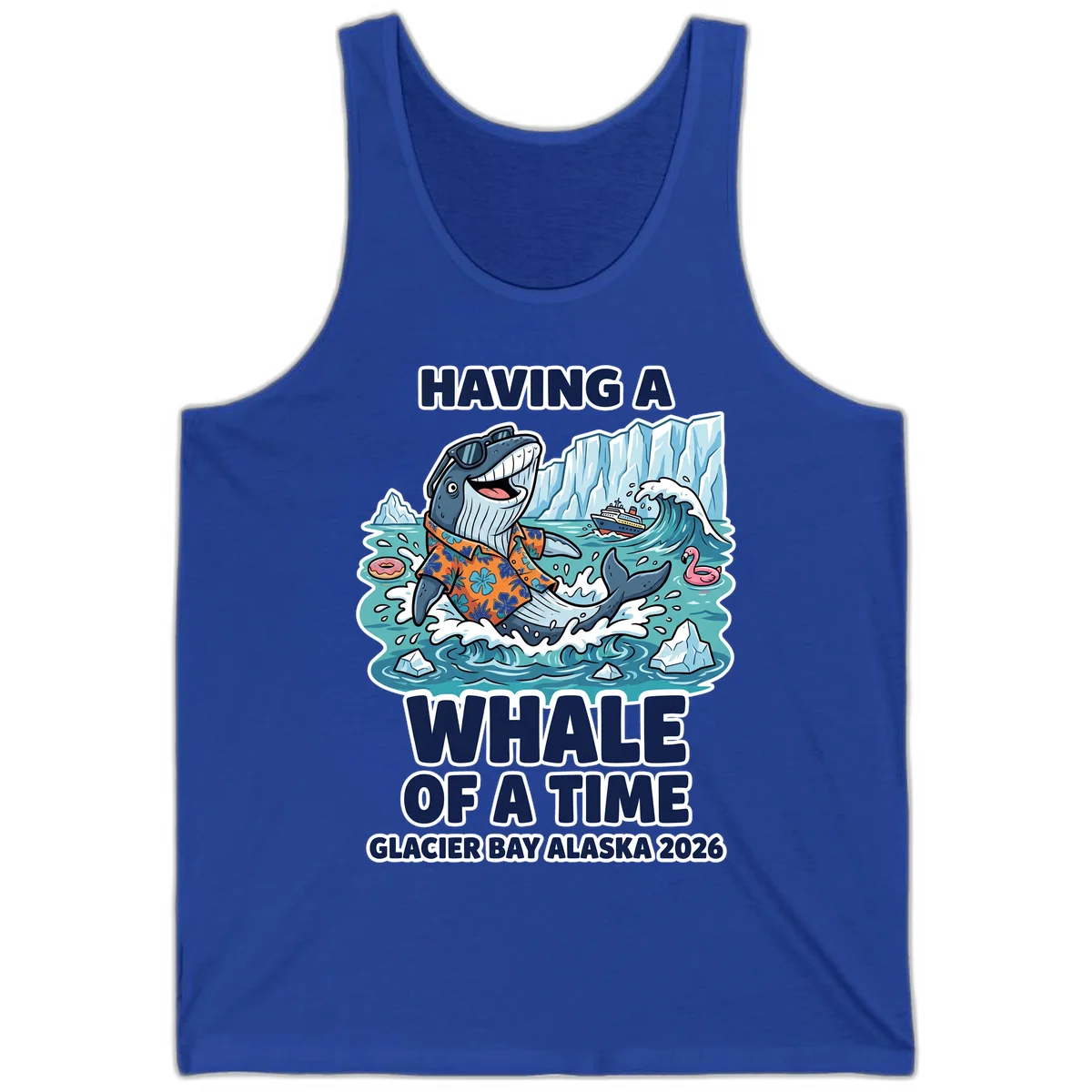 Having A Whale Of A Time Glacier Bay Tank Top in True Royal