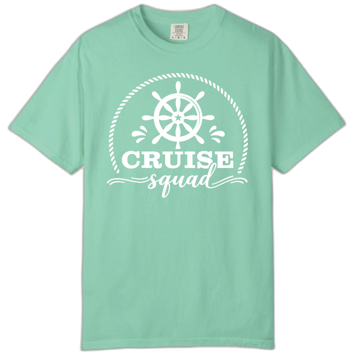 Cruise Squad Nautical Wheel Comfort Color in Island Reef